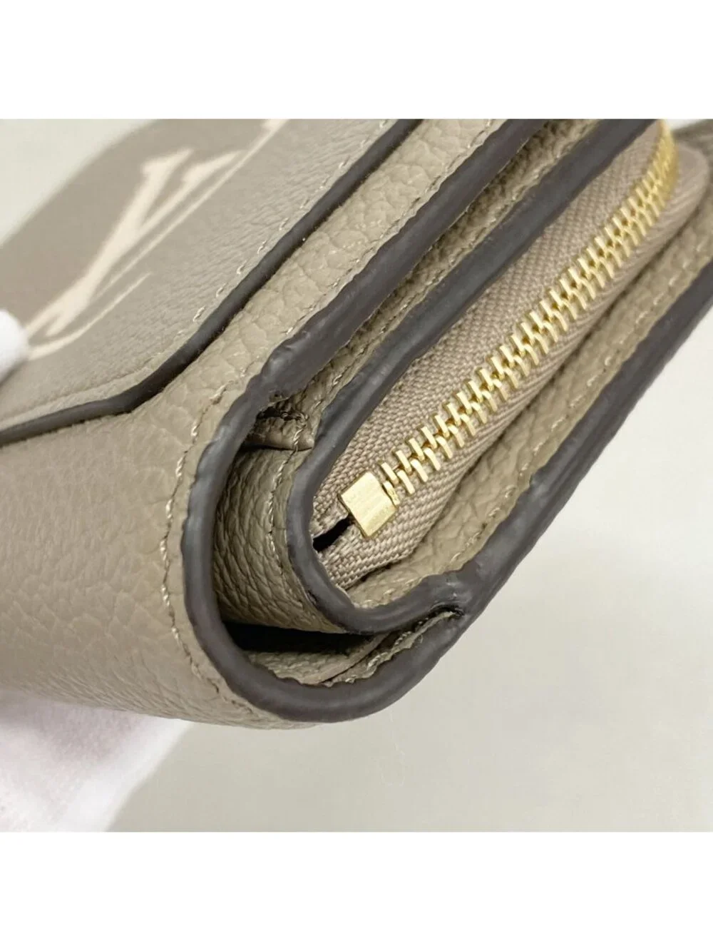 Louis Vuitton Wallet Monogram Empreinte Bicolor Portefeuille Clair Tourterelle